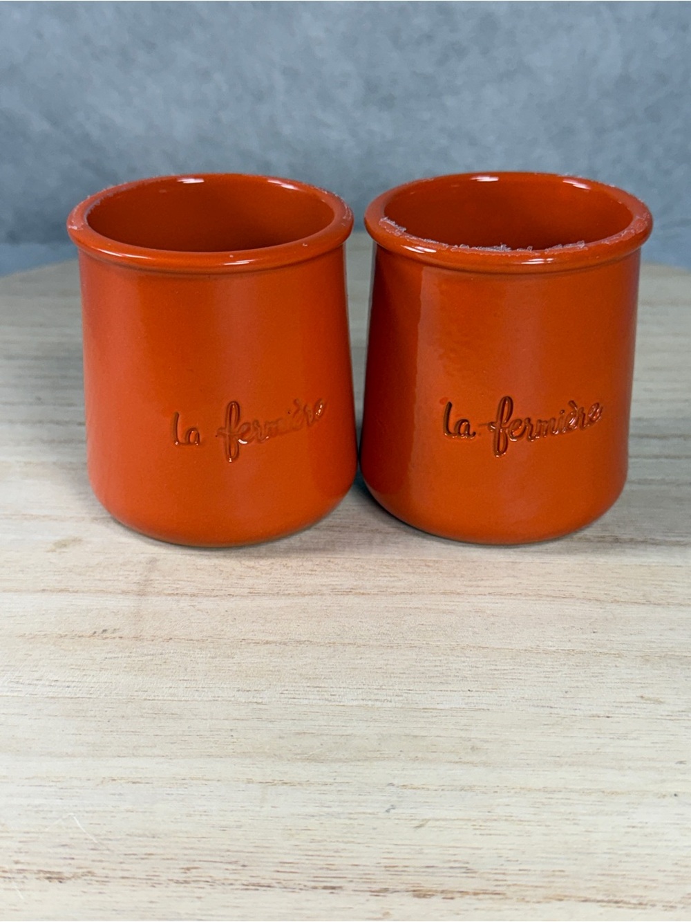 La Fermiere Burnt Orange Yogurt Pot Set Of 2
